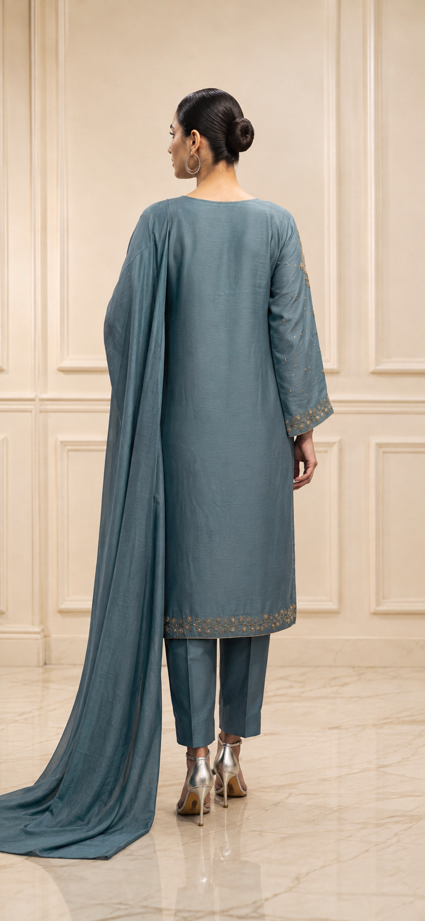 Luxury Handcrafted Kora Dabka Heavy Party Wear Suit | Ready To Wear