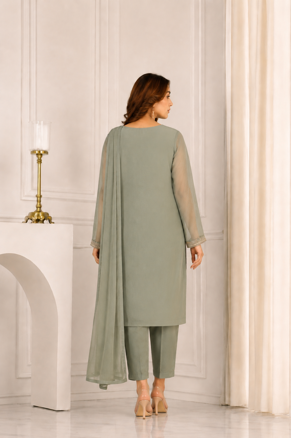 Silver Petal Luxe 3-Piece Formal Suit