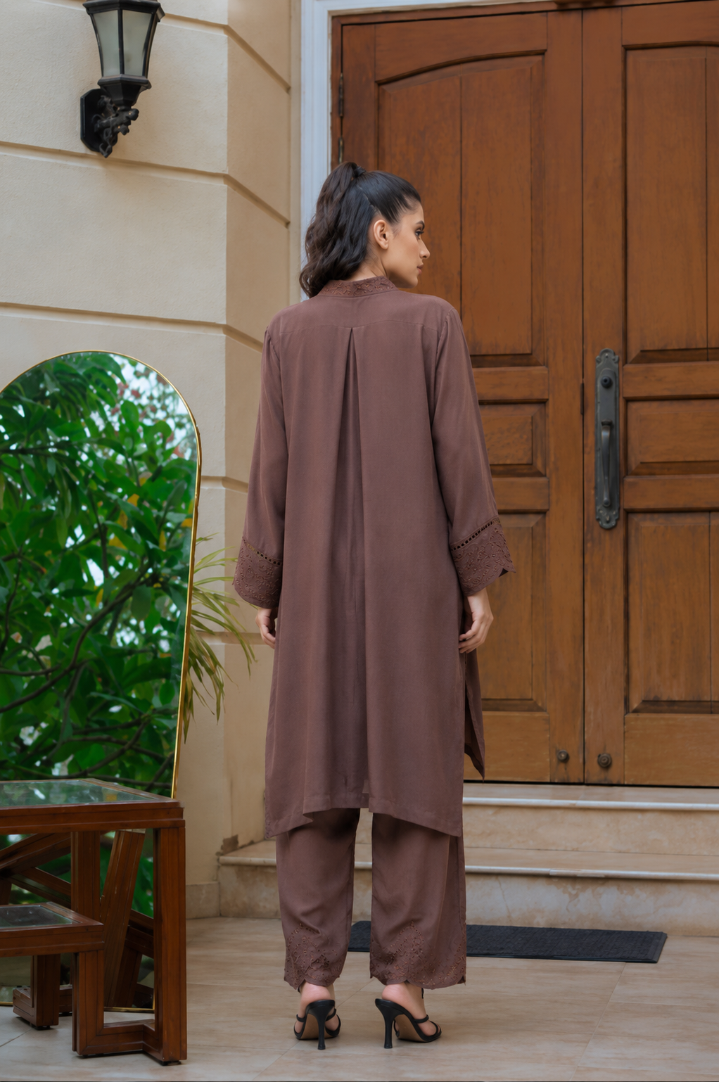 Silk Karandi 2-Piece Cutwork Suit | Ready To Wear