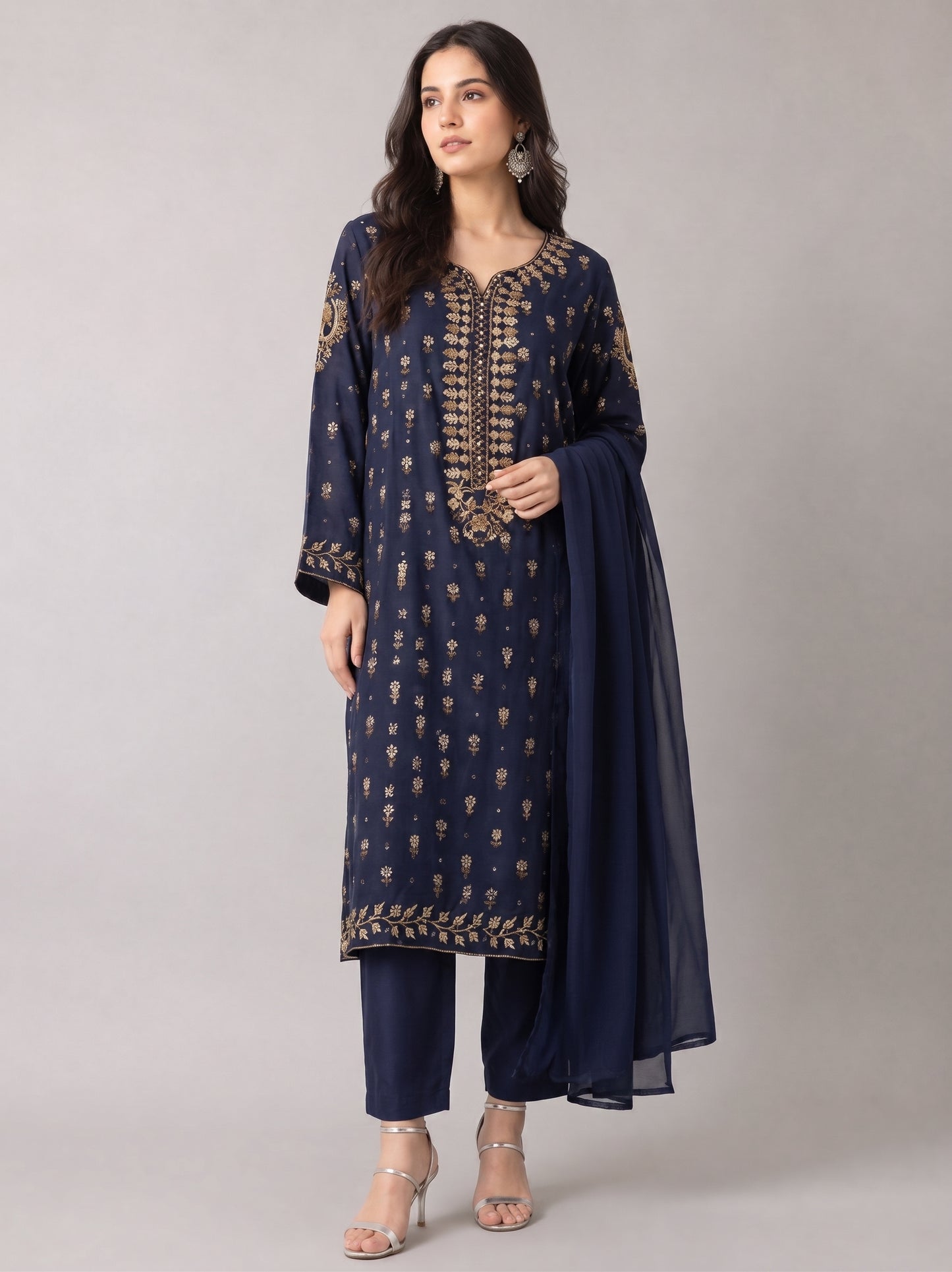 Astola 3Pc - Luxury Embroidered Dress