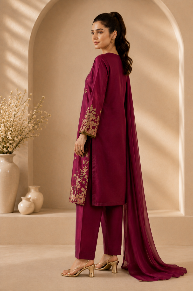 Deep Magenta Gold Grace