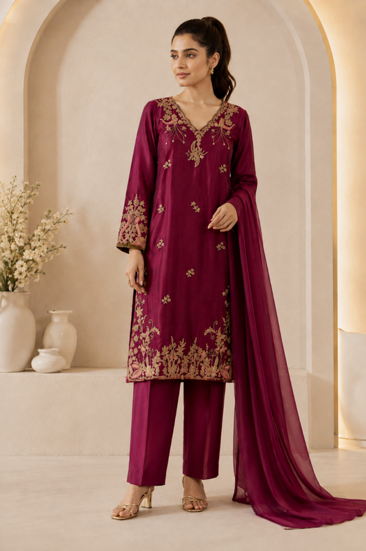 Deep Magenta Gold Grace