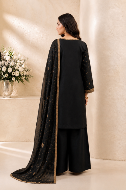 Nooré Luxe Handcrafted Kora Dabka 3-Piece Suit
