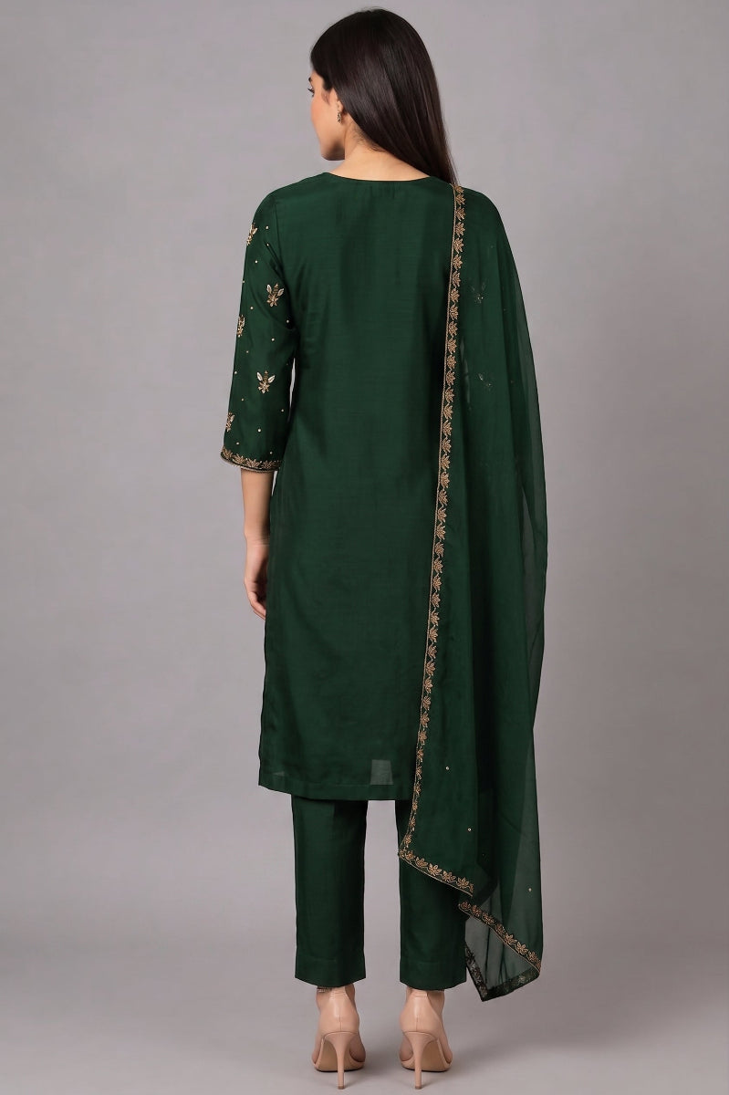 Junie – Deep Green 3-Piece Suit