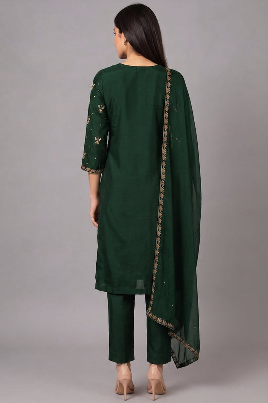 Junie – Deep Green 3-Piece Suit