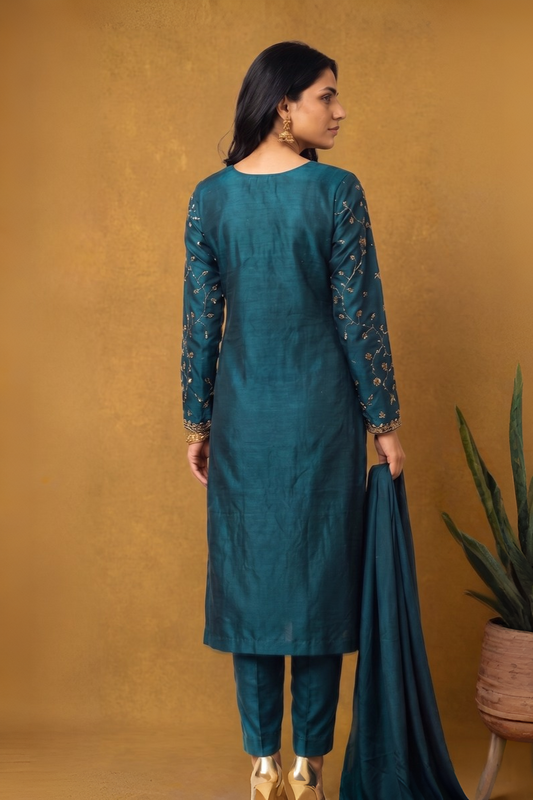 Royal Kora Dabka 3-Piece Heavy Formal Suit