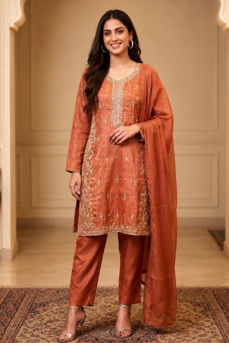 Burnt Rose 3-Piece Formal Suit