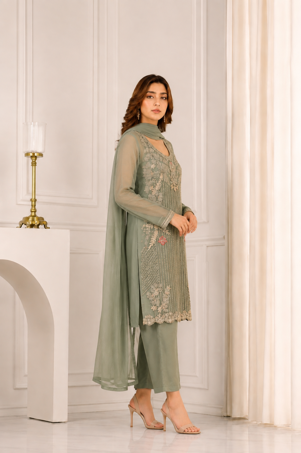Silver Petal Luxe 3-Piece Formal Suit